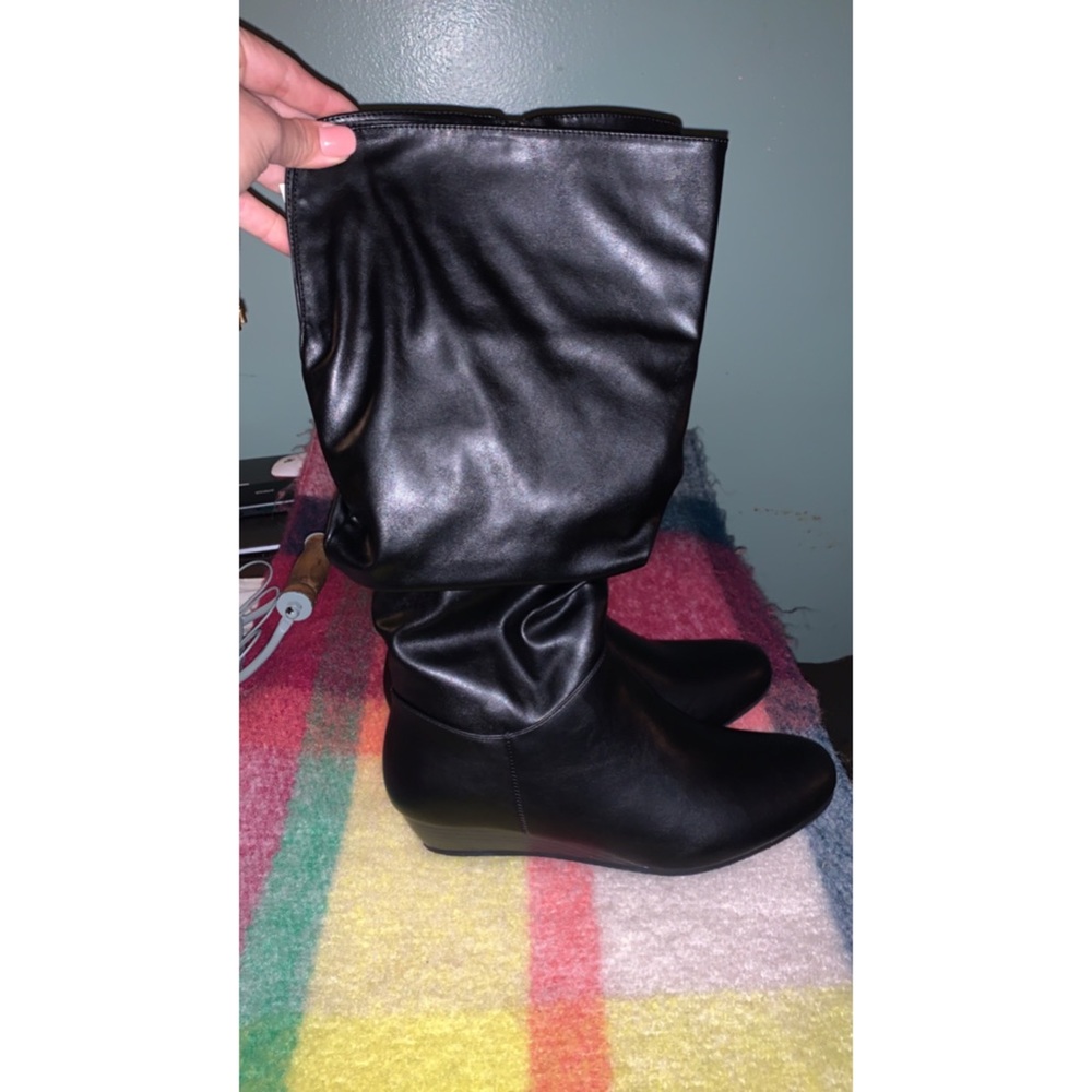 Size 10, extended calf boots